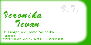 veronika tevan business card